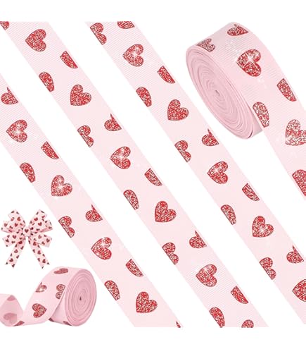 Amazon.com: OMISS - I LOVE YOU Ribbon with Heart - White Cotton